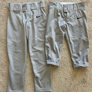 Nike Kids Light Gray Baseball Pants